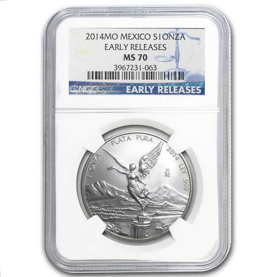 2014 Mexico 1 oz Silver Libertad MS-70 NGC (Early Releases) 2014 Mexico 1 oz Silver Libertad MS-70 NGC (Early Releases)